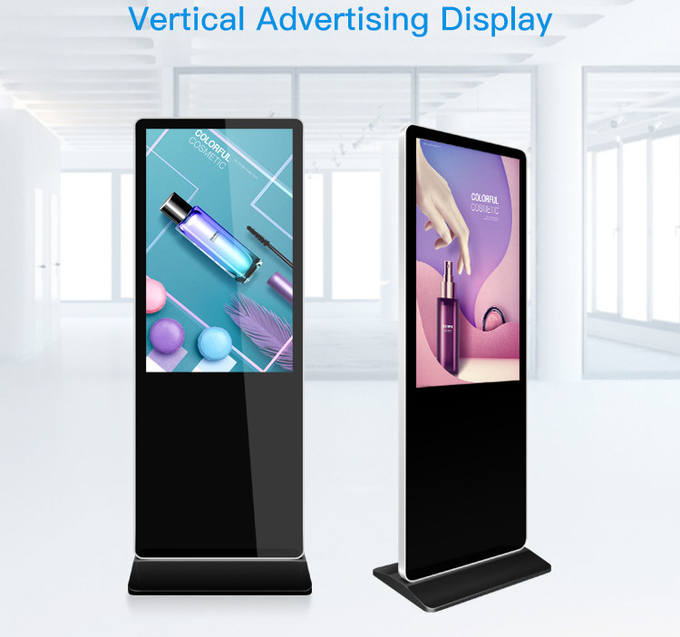 43 49 publicidad del LCD de 55 pulgadas exhibe la señalización al aire libre 3 del soporte del piso de la pantalla digital del alto brillo