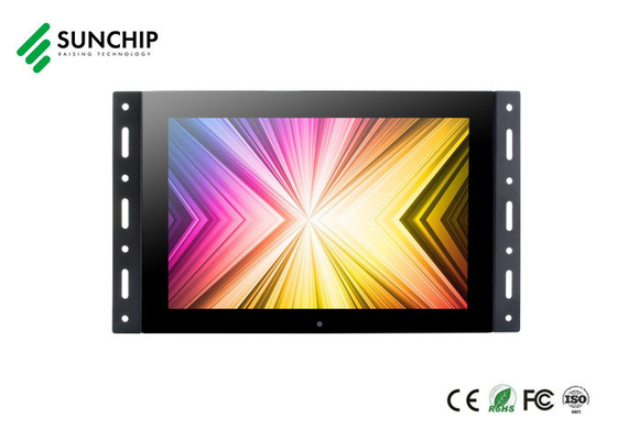 Señalización abierta de los anuncios 10.1inch 15.6inch Digitaces del monitor LCD del capítulo abierto de Sunchip para LAN 4G de WIFI de la ayuda del subterráneo del elevador de los coches