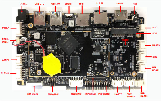 Tablero integrado señalización del BRAZO del LCD Digital de la placa madre de Sunchip RK3568 Android
