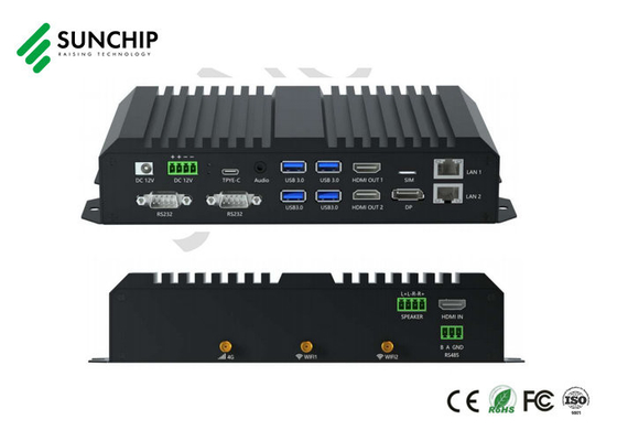 RK3588 CPU Edge Computing Device Metal Media Player con GPS POE opcional para el dispositivo de la industria de la IA