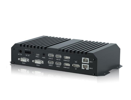 Caja de reproductor de medios RK3588 Negro 8K HD Caja de multimedia Ethernet doble Wifi 6 AIoT Dispositivo informático de borde