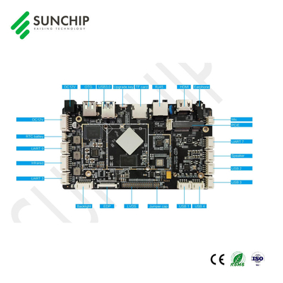 Android 11 pantalla táctil interactiva placa base de Rockchip RK3566 Cuad Core Embedded Arm Board