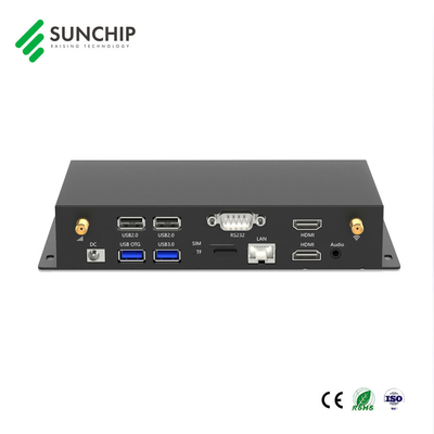 Metal Media Player RK3568 CPU para reproducción de video 4K Android 11 caja de reproductor de señalización digital montada en la pared
