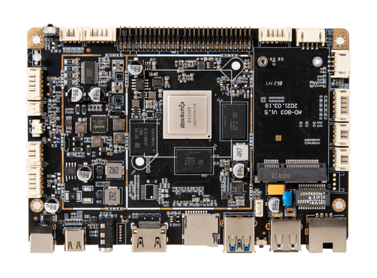 Tabla base Android de alto rendimiento RK3399 placa base PCB para la máquina de publicidad LCD