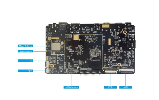 RK3588 Computadora de placa única de 2.4GHz Octa-Core ARM Mali-G610 MC4 Interfaz I2C Android 12 Versión Junta de ARM industrial