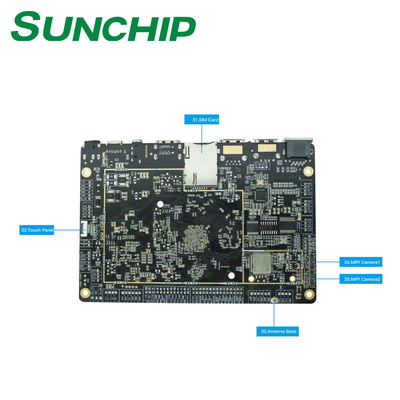 RK3399 Interfaces de contacto y red multipunto Rockchip Android Embedded Board para una fácil interacción y conectividad